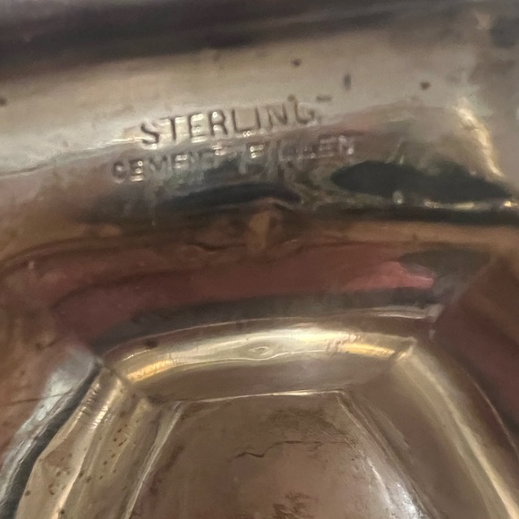 ANTIQUE TIFFANY STERLING SILVER THREE CANDLESTICKS WITH MONNOGRAM - Picture 12 of 14